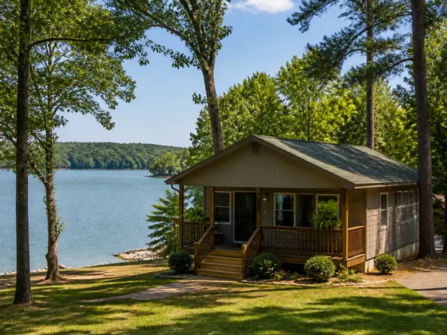 Illustrative example of an Oklahoma lake home or cabin property