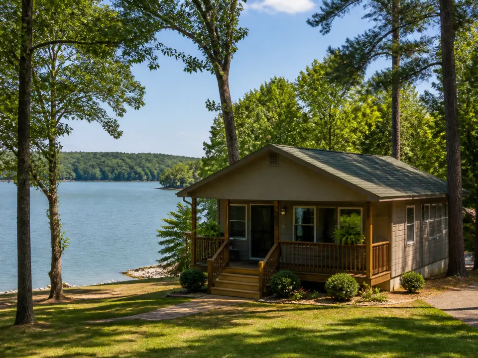 Illustrative example of a Green Country lake home or cabin property