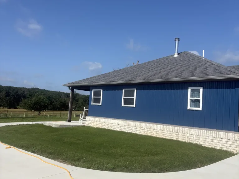 Residential yard and exterior prepared for pest service